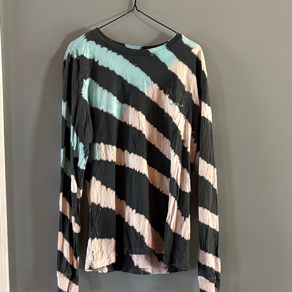 Ivory Ella Striped Tie-Dye Long Sleeve Tee